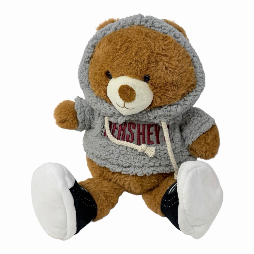 Hershey's Plush Teddy‎ Bear w/Soft fleece Pullover Hoodie 14"